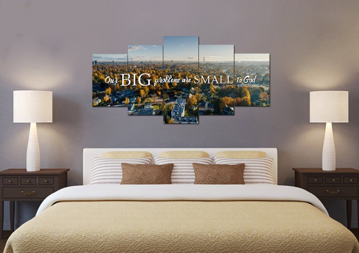 Our Big Problems Are Small To God Wall Art Canvas Print S - Christian Canvas Wall Art