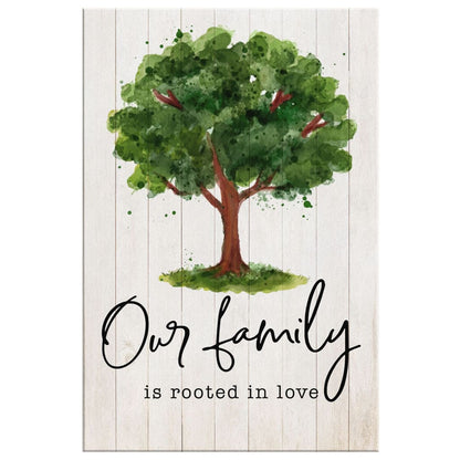Our Family Is Rooted In Love Canvas Wall Art - Christian Canvas Prints - Bible Verse Canvas