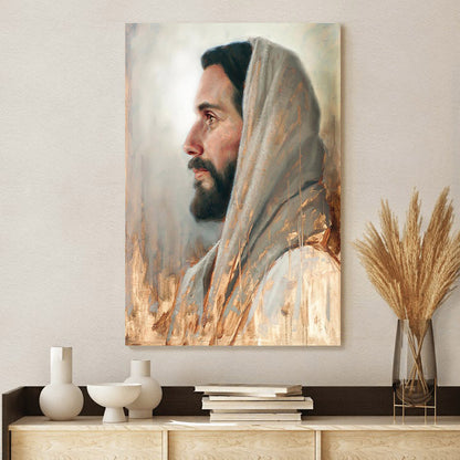 Our Foundation Canvas Wall Art - Jesus Picture - Jesus Portrait Canvas