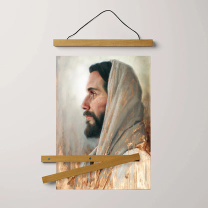 Our Foundation Hanging Canvas Wall Art - Jesus Picture - Jesus Portrait Canvas - Religious Canvas