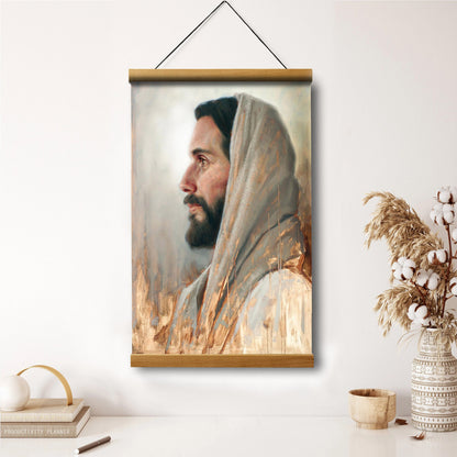 Our Foundation Hanging Canvas Wall Art - Jesus Picture - Jesus Portrait Canvas - Religious Canvas