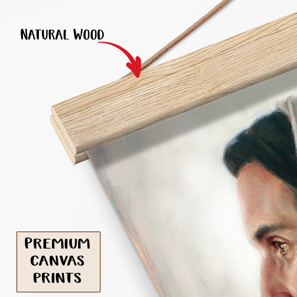 Our Foundation Hanging Canvas Wall Art - Jesus Picture - Jesus Portrait Canvas - Religious Canvas