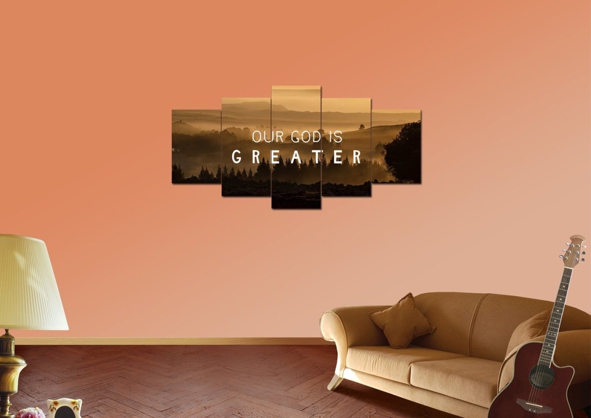 Our God Is Greater Canvas Wall Art Print S - Christian Canvas Wall Art