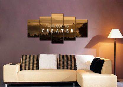 Our God Is Greater Canvas Wall Art Print S - Christian Canvas Wall Art