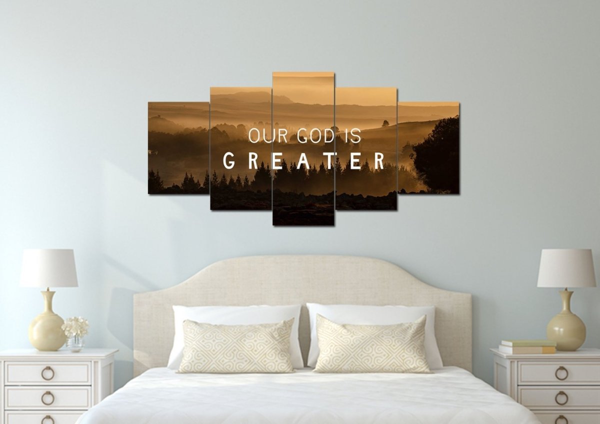 Our God Is Greater Canvas Wall Art Print S - Christian Canvas Wall Art