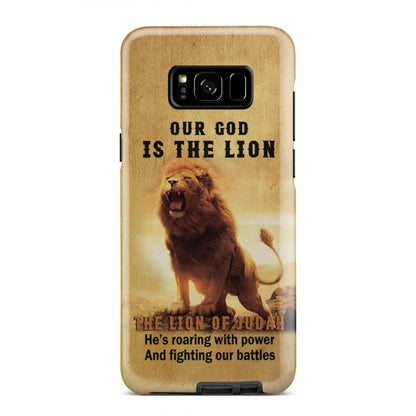 Our God Is The Lion The Lion Of Judah Phone Case - Inspirational Bible Scripture iPhone Cases