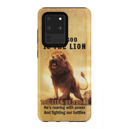 Our God Is The Lion The Lion Of Judah Phone Case - Inspirational Bible Scripture iPhone Cases