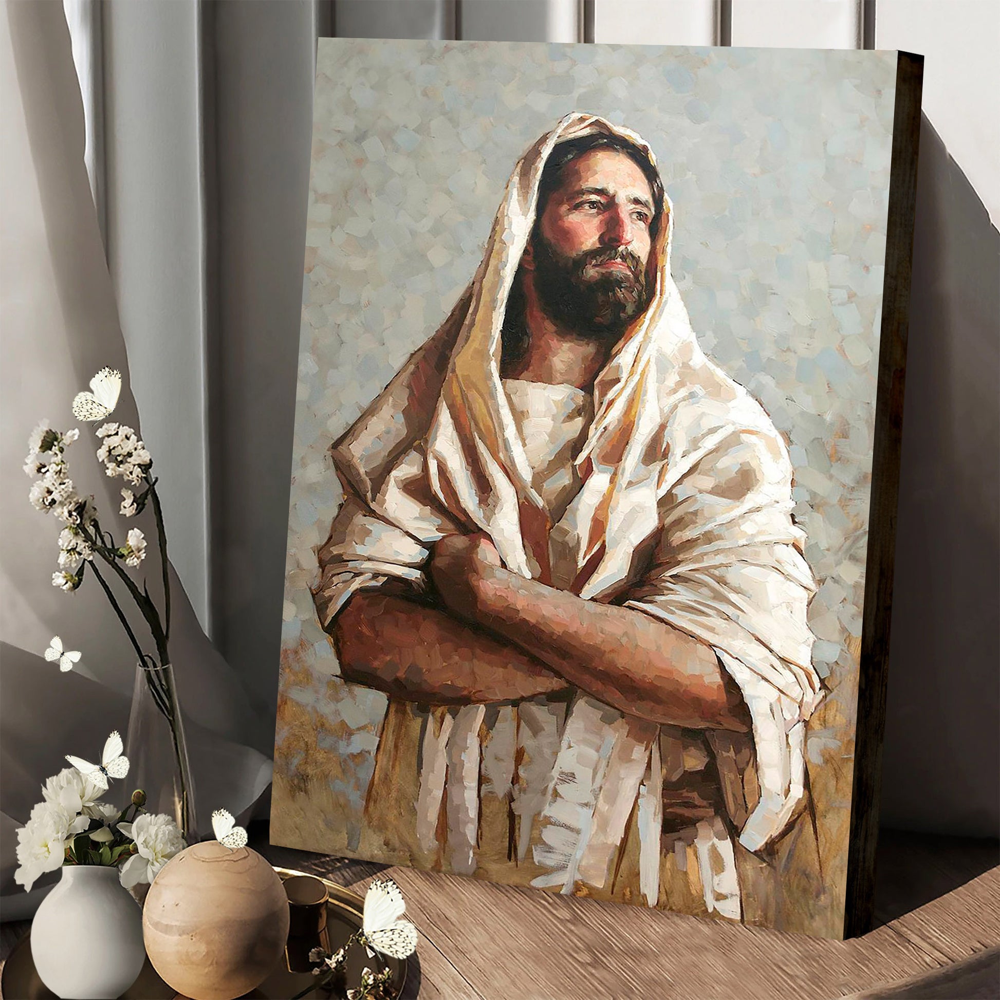 Our Hope Canvas Wall Art - Jesus Picture - Jesus Portrait Canvas