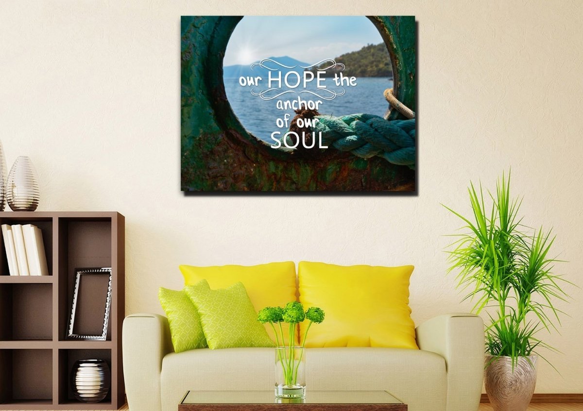 Our Hope The Anchor Of Our Soul Canvas Wall Art Print S - Christian Canvas Wall Art