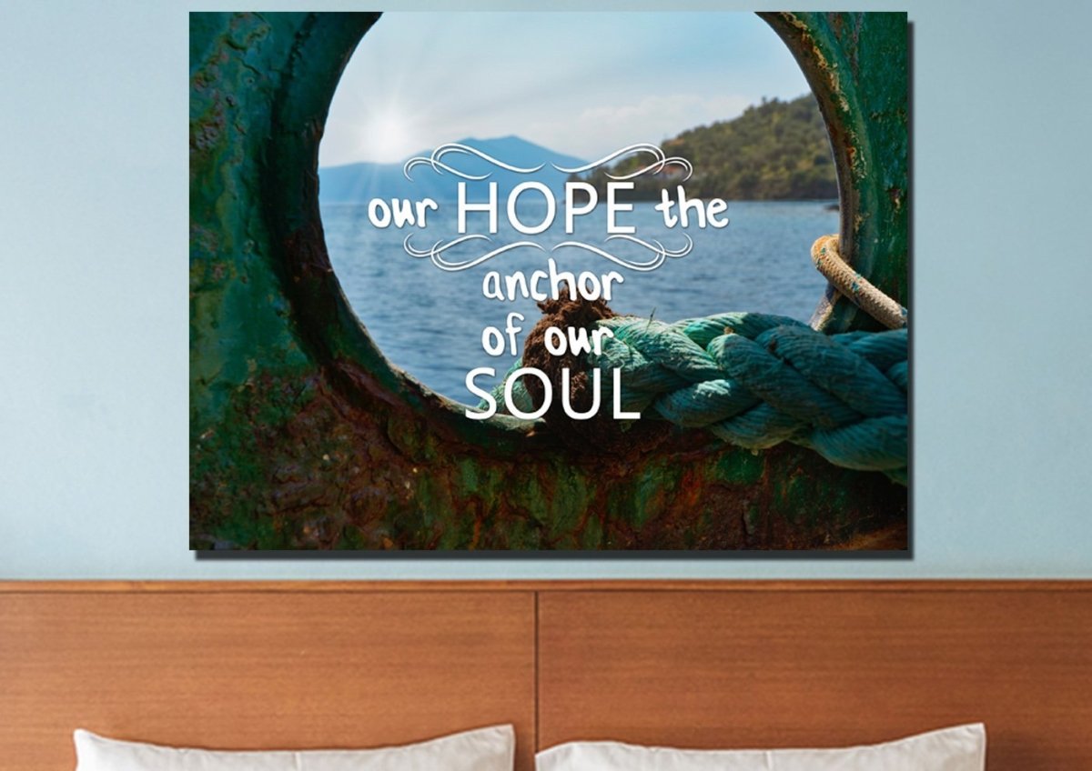 Our Hope The Anchor Of Our Soul Canvas Wall Art Print S - Christian Canvas Wall Art
