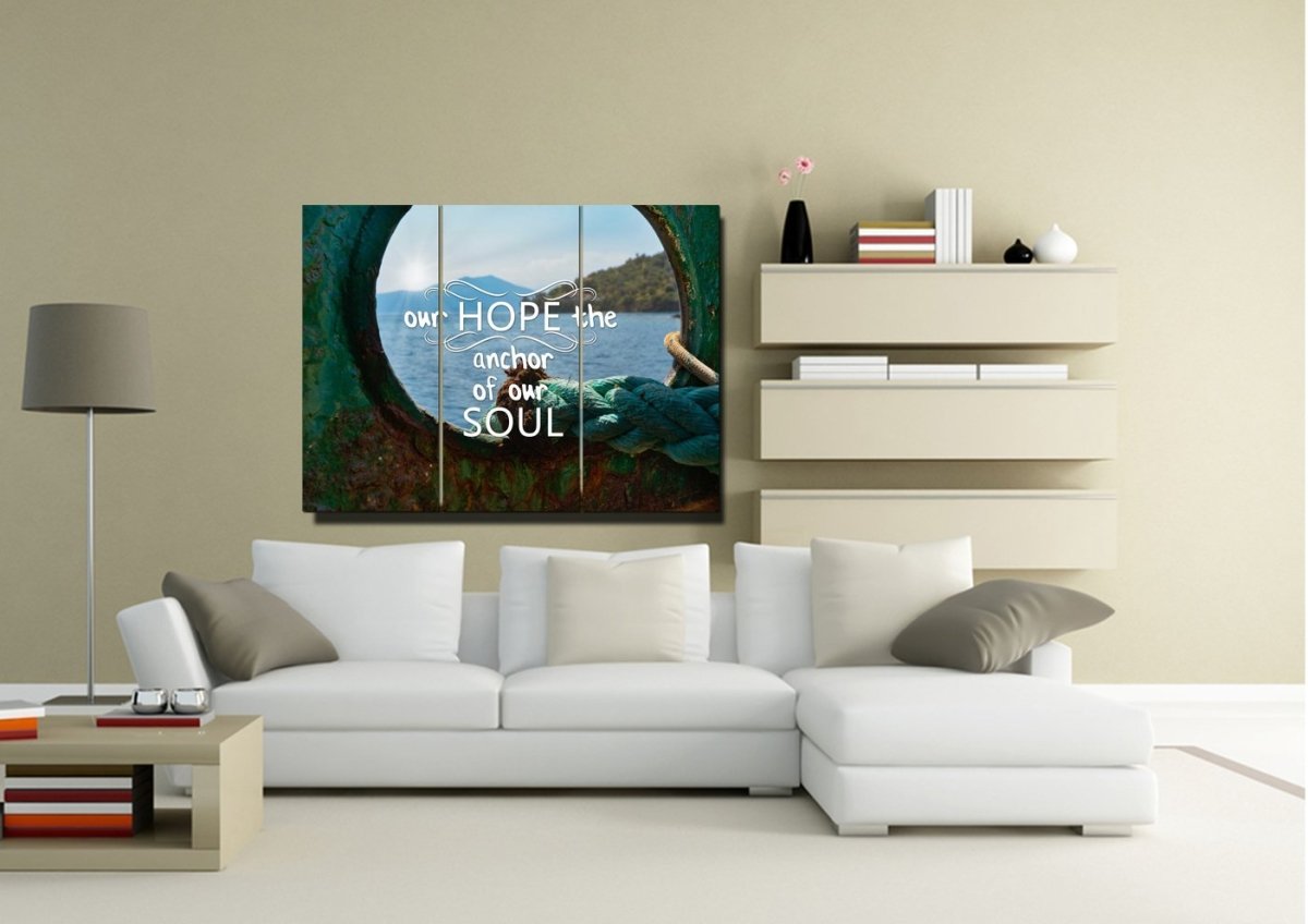Our Hope The Anchor Of Our Soul Canvas Wall Art Print S - Christian Canvas Wall Art