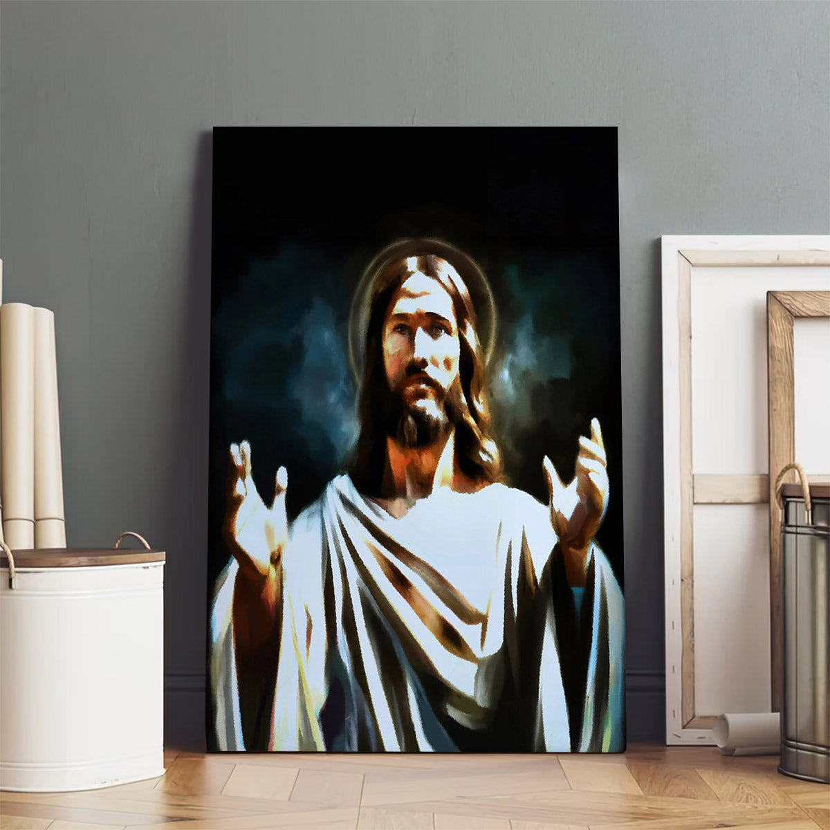 Our Redeemer Jesus Christ Christian Art Print Digital - Jesus Canvas Art - Christian Wall Canvas