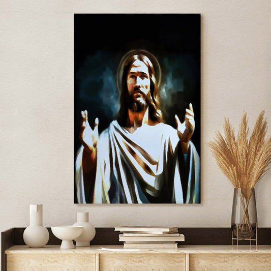 Our Redeemer Jesus Christ Christian Art Print Digital - Jesus Canvas Art - Christian Wall Canvas