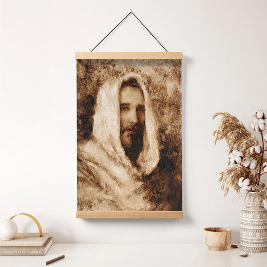 Our Shepherd Hanging Canvas Wall Art - Jesus Picture - Jesus Portrait Canvas - Religious Canvas