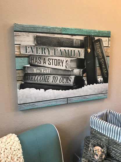 Our Story Canvas Wall Art - Christian Wall Decor - Religious Gift