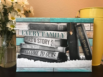 Our Story Canvas Wall Art - Christian Wall Decor - Religious Gift