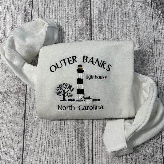 Outer Banks Embroidered Sweatshirt, Women's Embroidered Sweatshirts