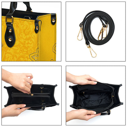 Outstanding Yellow Cross Christian Leather Handbag - Religious Gifts For Women - Women Pu Leather Bag