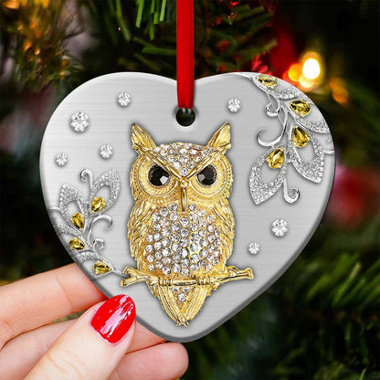 Owl Advice Heart Ornament - Christmas Ornament - Ciaocustom