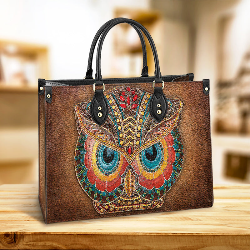 Owl Leather Style Leather Bag - Gift For Owl Lovers - Women's Pu Leather Bag
