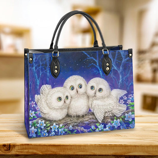 Owl Lover Pu Leather Bag - Gift For Owl Lovers - Women's Pu Leather Bag