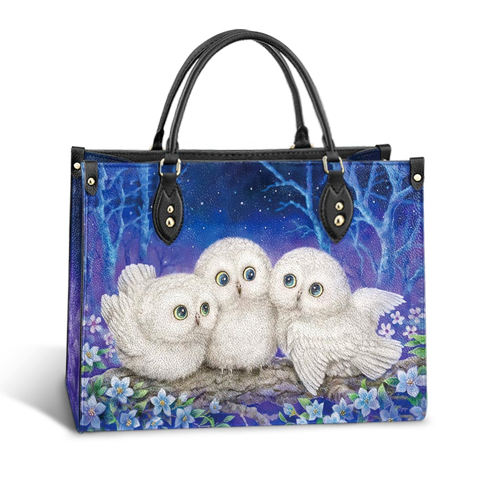 Owl Lover Pu Leather Bag - Gift For Owl Lovers - Women's Pu Leather Bag