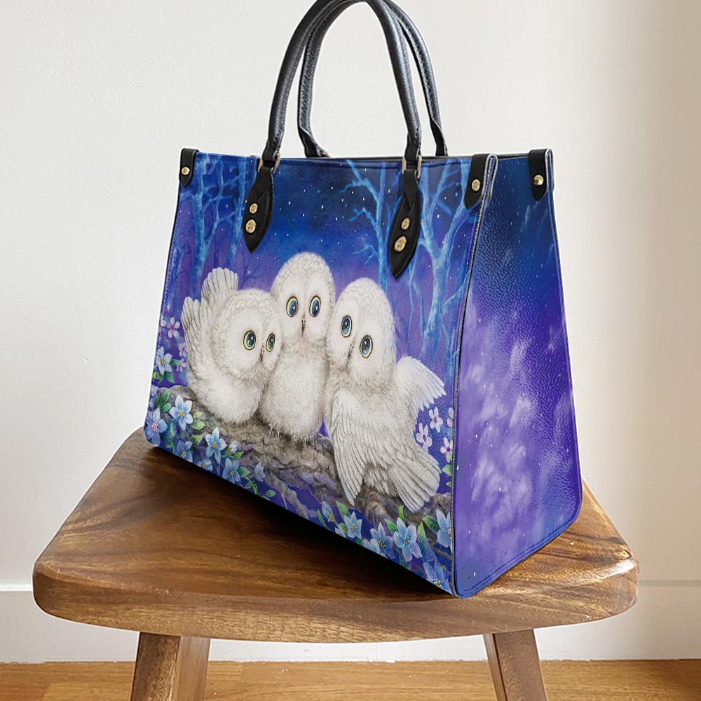 Owl Lover Pu Leather Bag - Gift For Owl Lovers - Women's Pu Leather Bag
