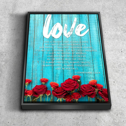 Painted Barn & Love Is Patient, Love Is Kind Canvas Wall Art