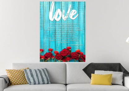 Painted Barn & Love Is Patient, Love Is Kind Canvas Wall Art