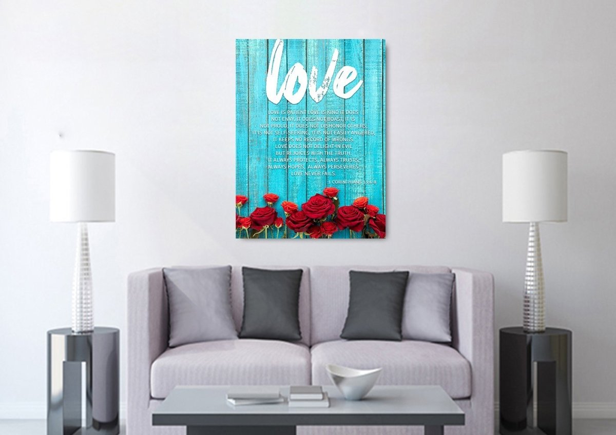 Painted Barn & Love Is Patient, Love Is Kind Canvas Wall Art