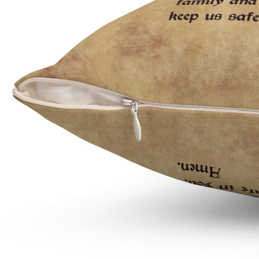 Painting Of Jesus And A Prayer Christian Pillow