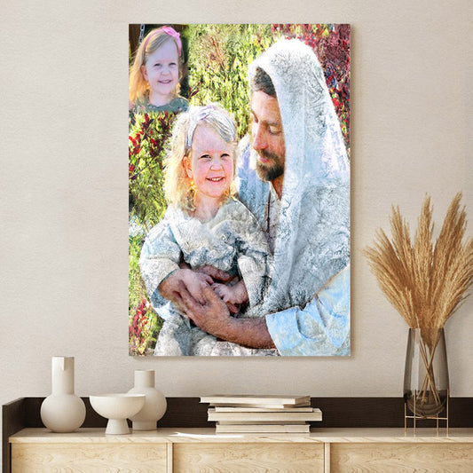 Painting Of Your Own Child Children With Jesus Christ - Jesus Canvas Art - Christian Wall Art