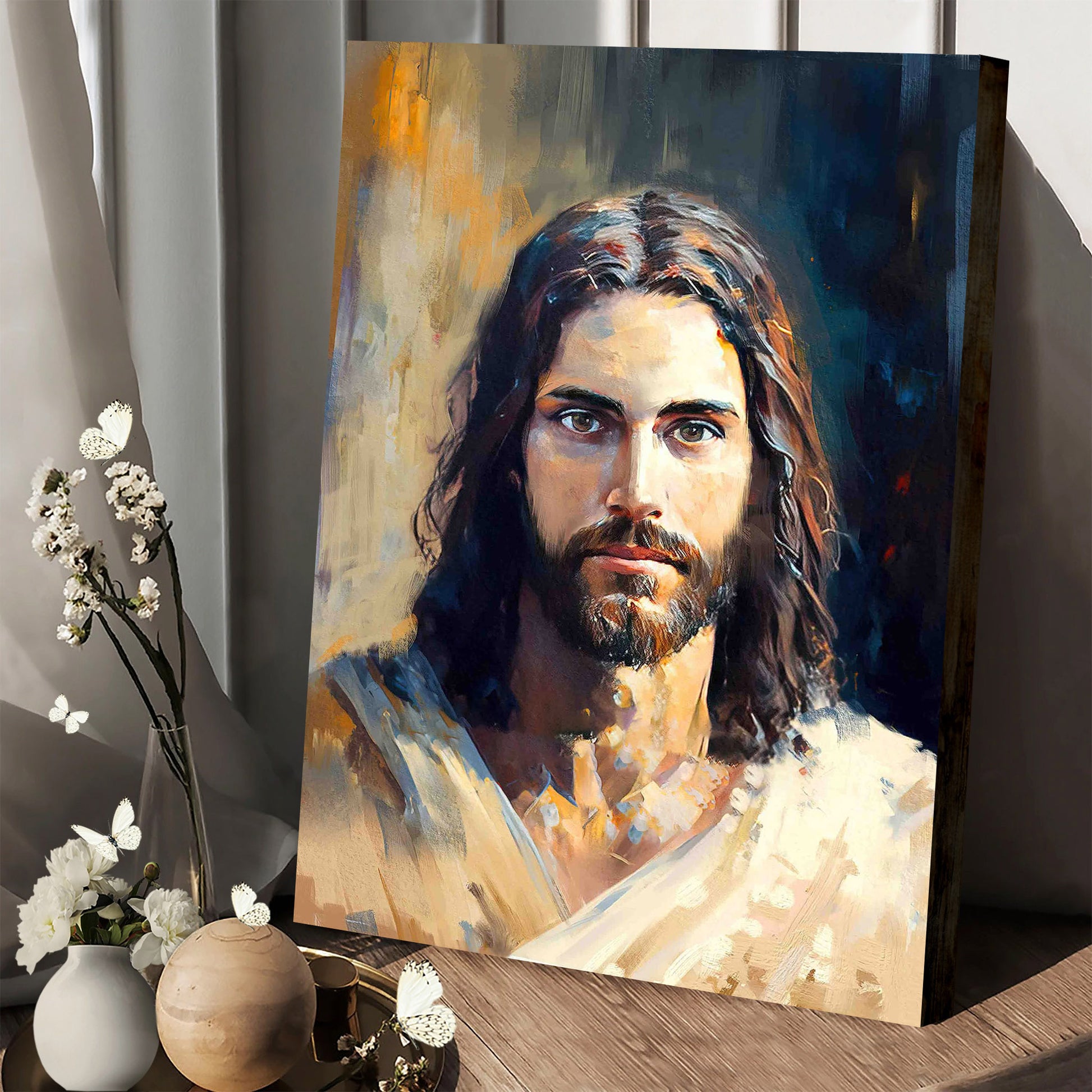 Painting of Jesus Christ 7 Unique Unseen Anywhere in - Jesus Canvas Art - Christian Wall Canvas