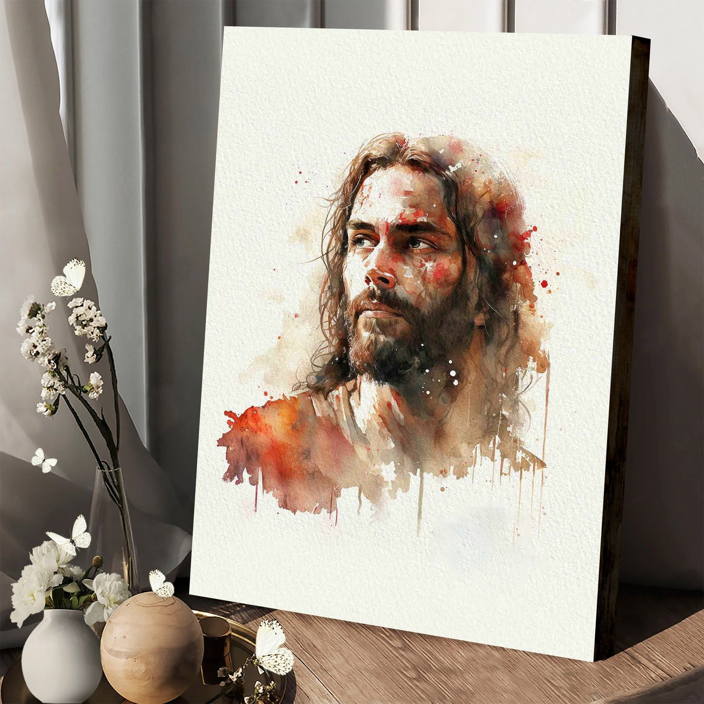 Painting of Jesus2 Unique Not Seen Anywhere in Painterly - Jesus Canvas Art - Christian Wall Canvas