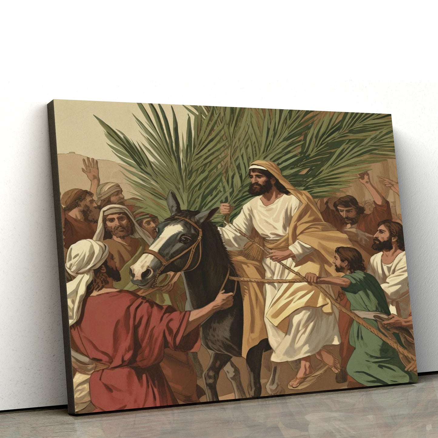 Palm Sunday Ai Image - Canvas Pictures - Jesus Canvas Art - Christian Wall Art
