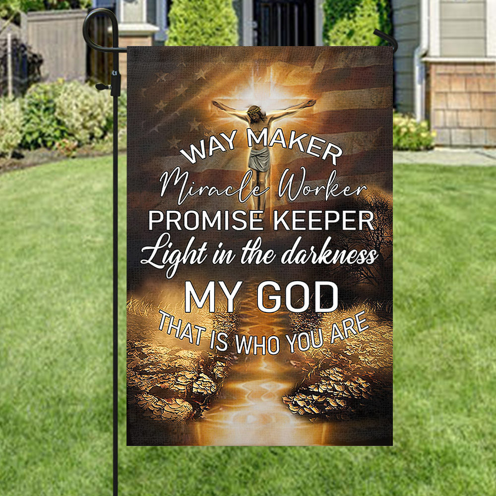 Way Maker Miracle Worker Promise Keeper Flag - Christian's Flag - Garden Decor - Garden Flag Stand - Christian Gift - Ciaocustom