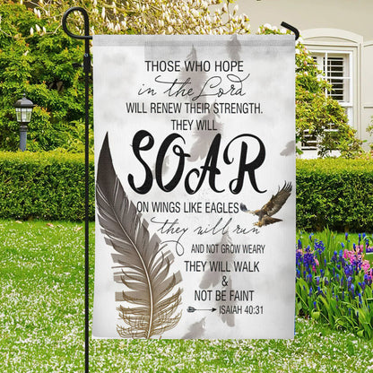 Those Who Hope In The Lord Flag - Christian's Flag - Garden Decor - Garden Flag Stand - Christian Gift - Ciaocustom