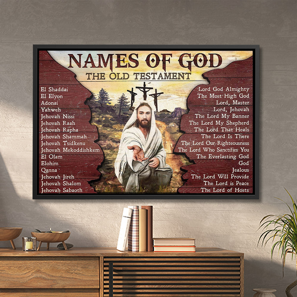 Names Of God The Old Testament - Jesus And Lion - Eagle - Jesus Poster - Wall Art - Jesus Canvas - Christian Gift - Ciaocustom