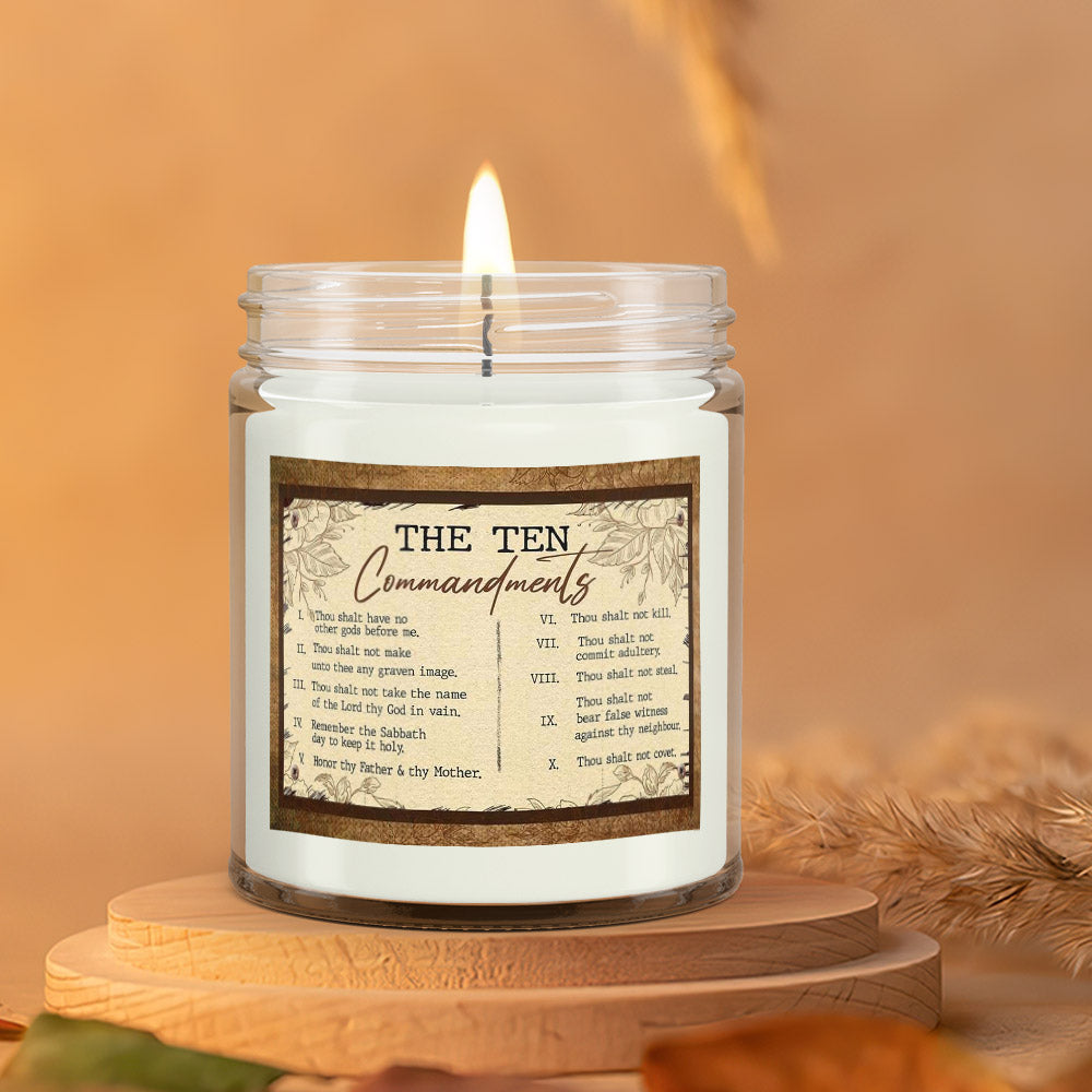 The Ten Commandments - Scented Soy Candle - Natural Candle - Soy Wax Candle 9oz - Ciaocustom
