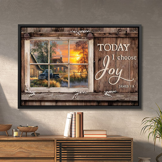 Today I Choose Joy - James 1:2 - Jesus Poster - Wall Art - Jesus Canvas - Christian Gift - Ciaocustom