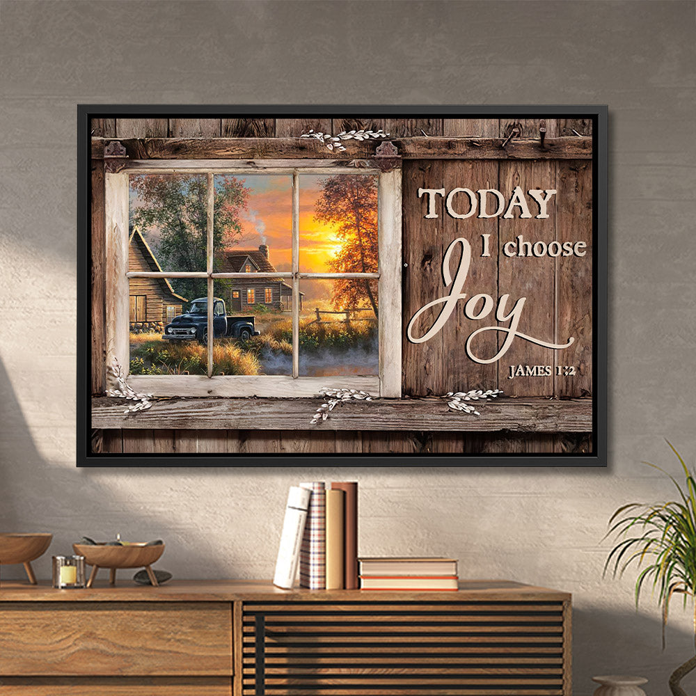 Today I Choose Joy - James 1:2 - Jesus Poster - Wall Art - Jesus Canvas - Christian Gift - Ciaocustom