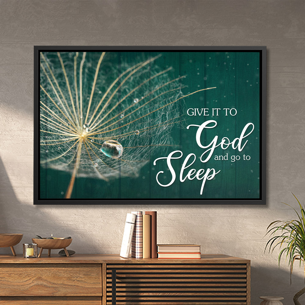 Give It To God And Go To Sleep - Jesus Poster - Wall Art - Jesus Canvas - Christian Gift - Ciaocustom