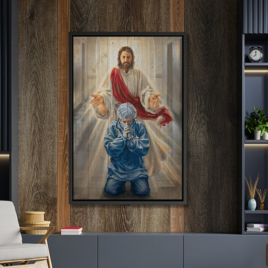 Jesus And Doctor - Jesus Canvas Art - Jesus Poster - Jesus Canvas - Christian Gift - Ciaocustom