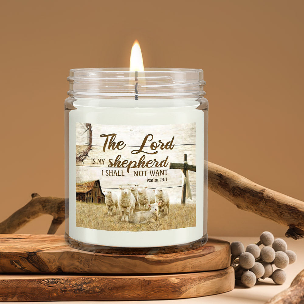 The Lord Is My Shepherd - Bible Verse Candles - Natural Candle - Soy Wax Candle 9oz - Ciaocustom