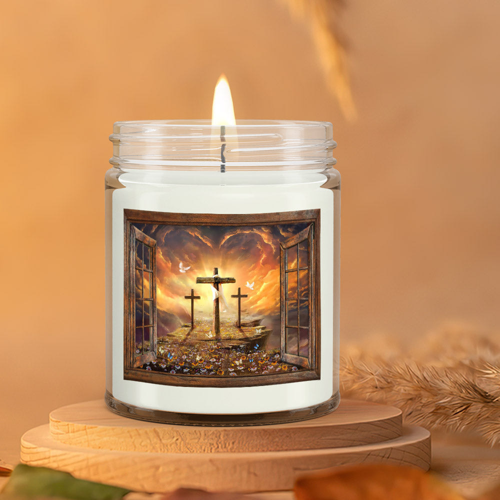 Path To Heaven - The Three Crosses - Scented Soy Candle - Natural Candle - Soy Wax Candle 9oz - Ciaocustom