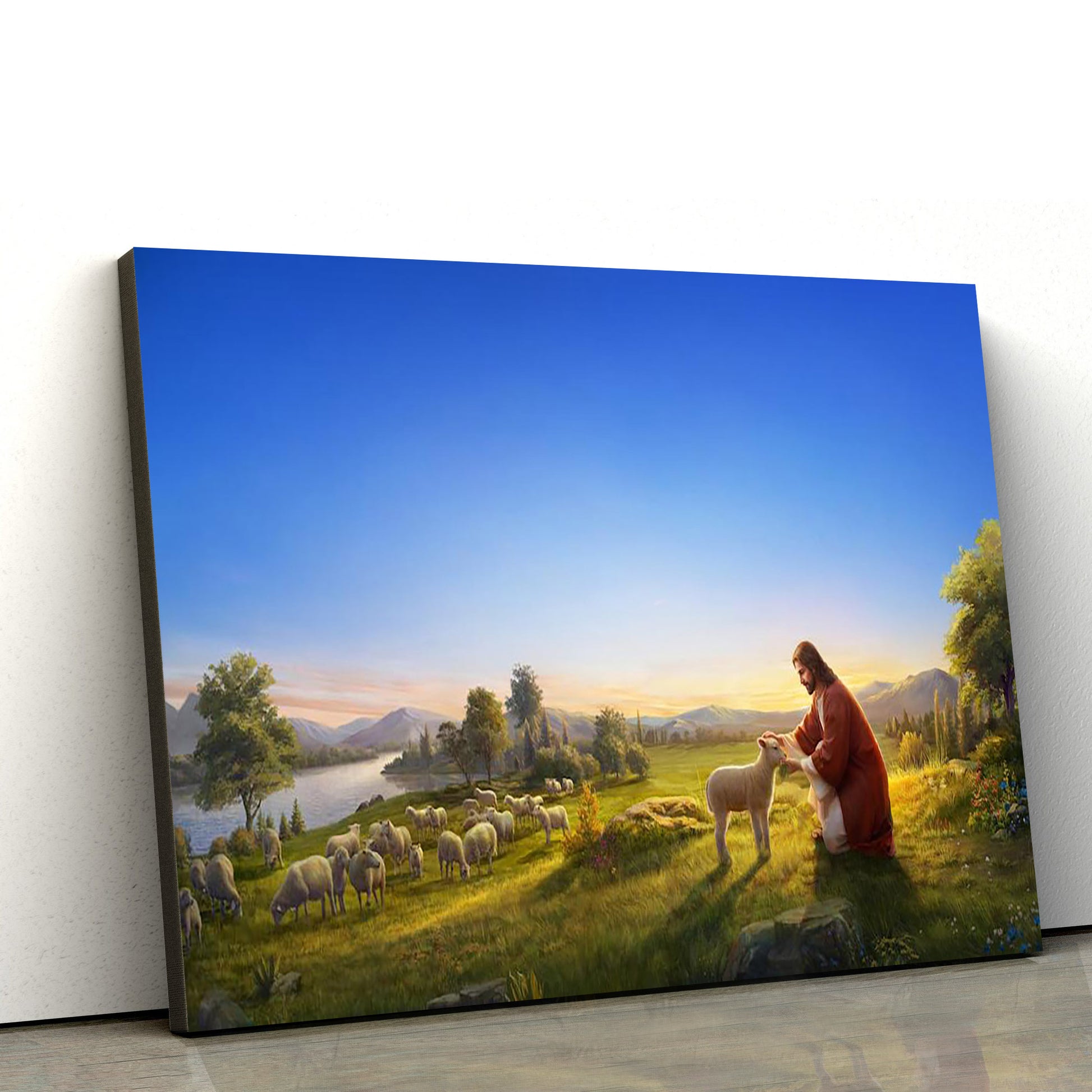 Parable Of The Lost Sheep - Jesus Canvas Wall Art - Christian Wall Art