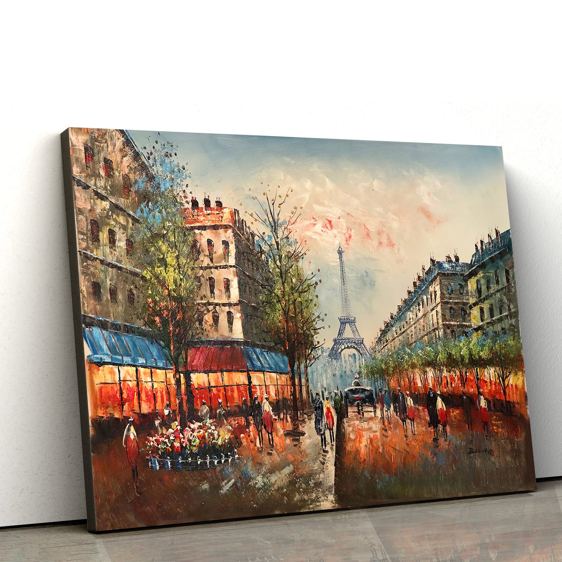 Paris Cityscape Painting Canvas Wall Art - Canvas Wall Decor - Home Decor Living Room
