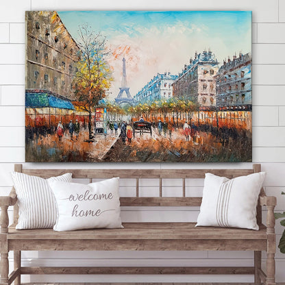 Paris Oil Painting Canvas Wall Art - Canvas Wall Decor - Home Decor Living Room