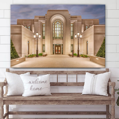 Paris Temple Art Glass Windows Canvas Wall Art - Jesus Christ Picture - Canvas Christian Wall Art