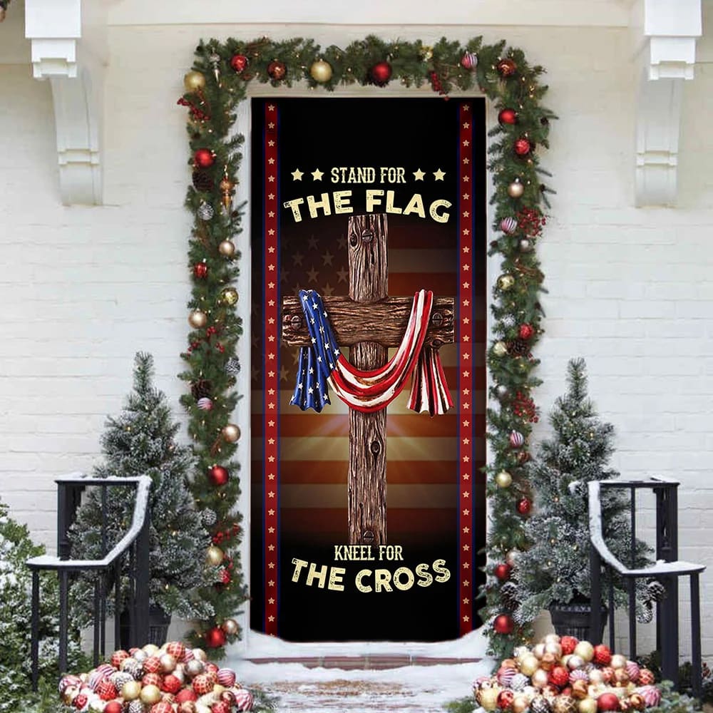 Patriotic Christian Door Cover - Religious Door Decorations - Christian Home Decor